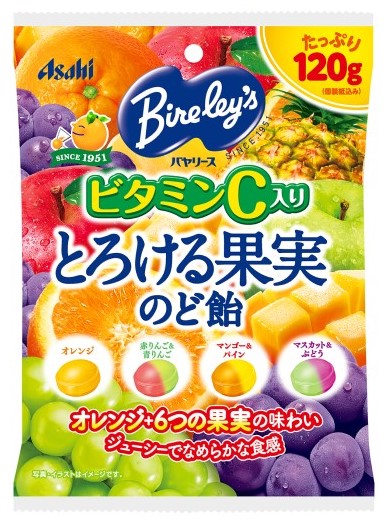 アサヒG食品　バヤリースとろける果実のど飴